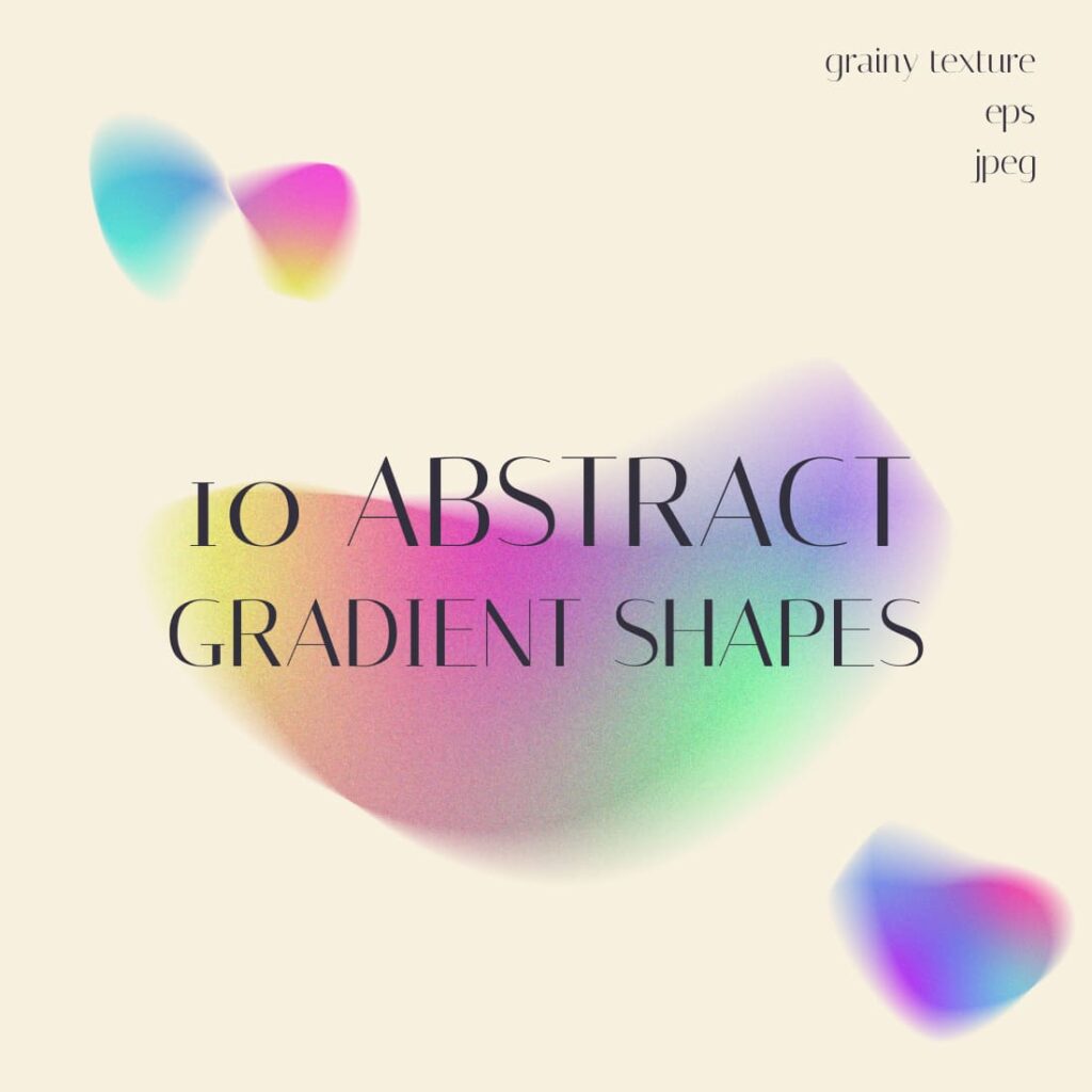10 Abstract Gradient Shapes Vector - MasterBundles