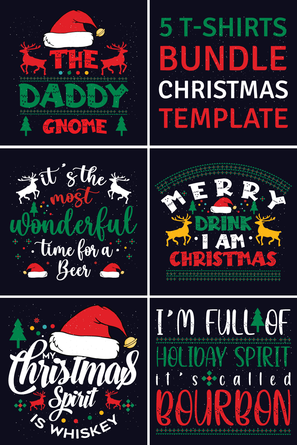 A pack of charming images for prints on a Christmas theme.