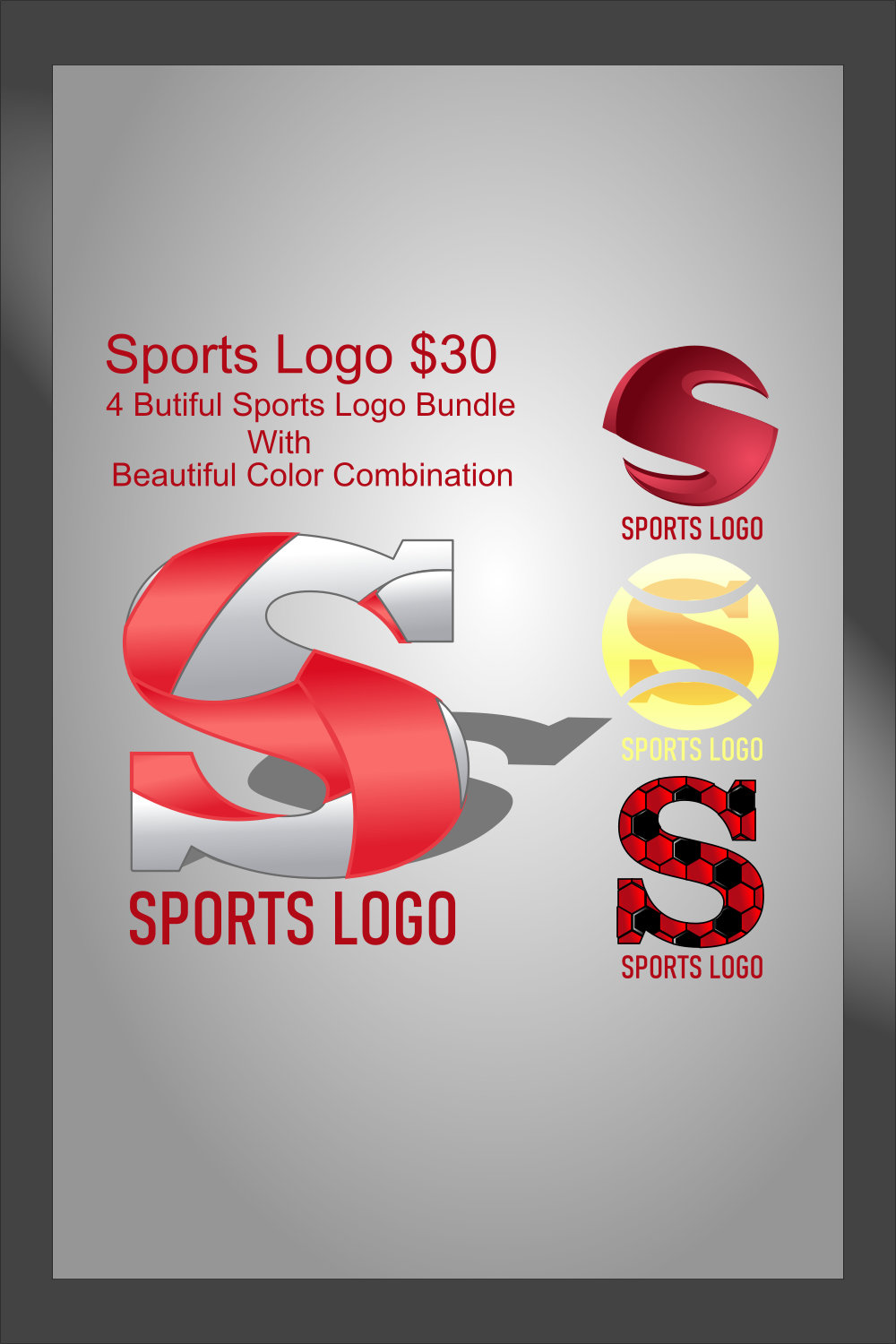 Sports Logo Design pinterest image.