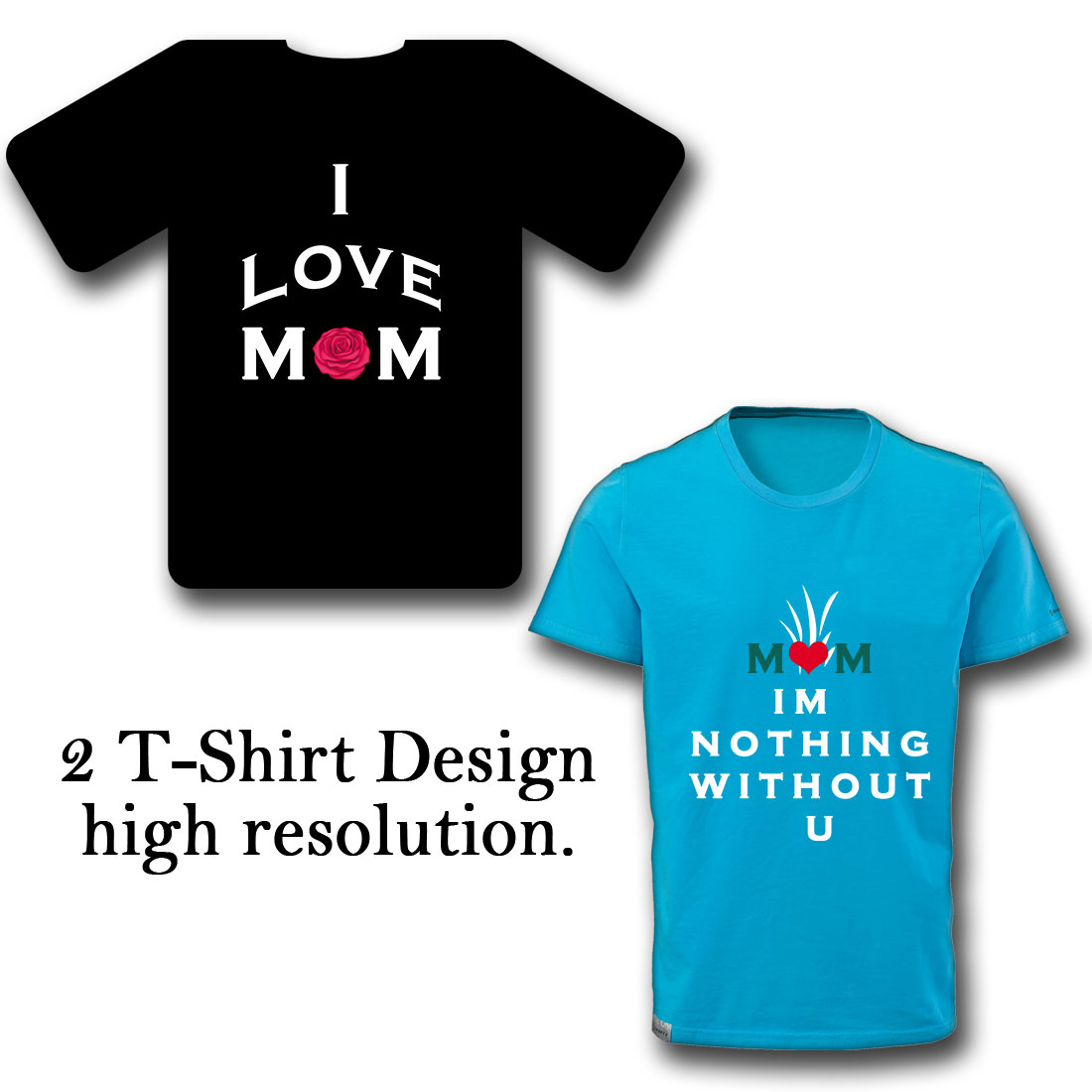 T-Shirt I Love U Mother Design cover image.