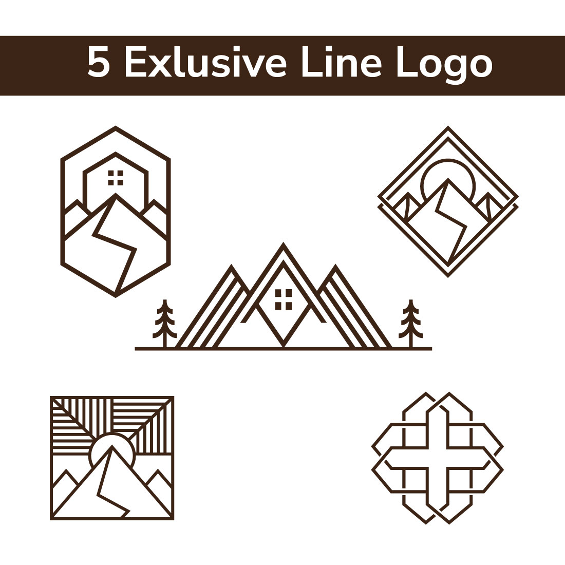 Exclusive Line Logo Design cover image.