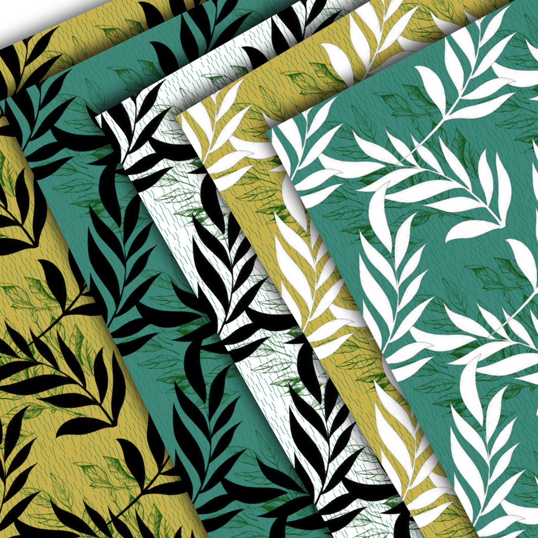 Beautiful Leaves Seamless Pattern Design Bundle cover image.