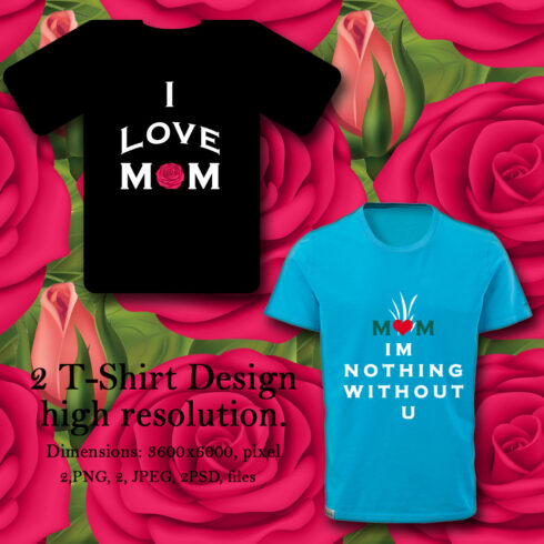 T-Shirt Design I Love U Mother cover image.