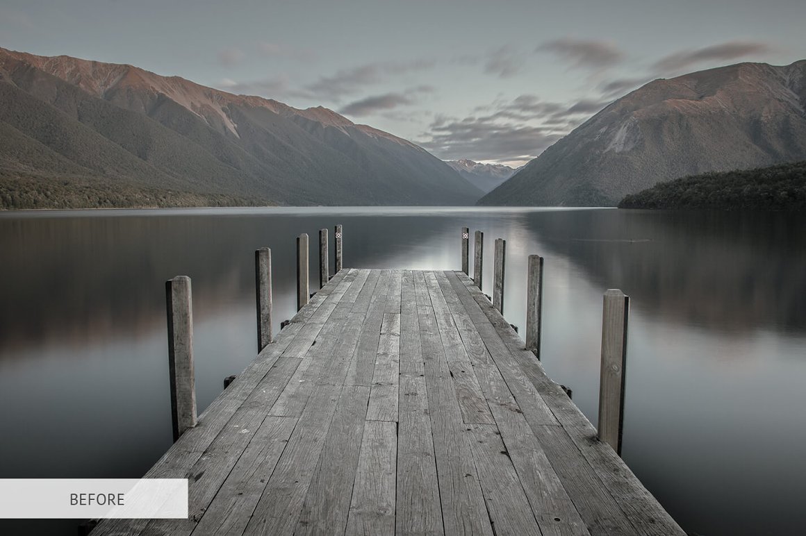 Amazing image of dock without HDR effect.