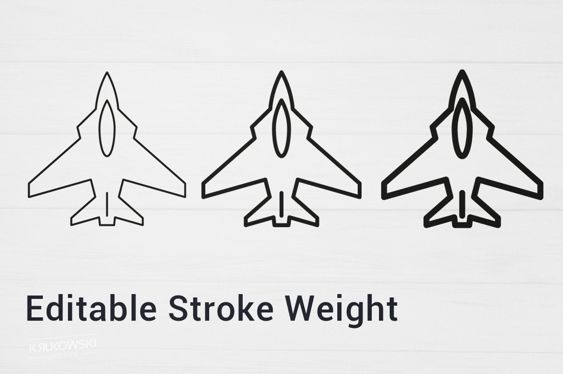 Editable stroke weight.