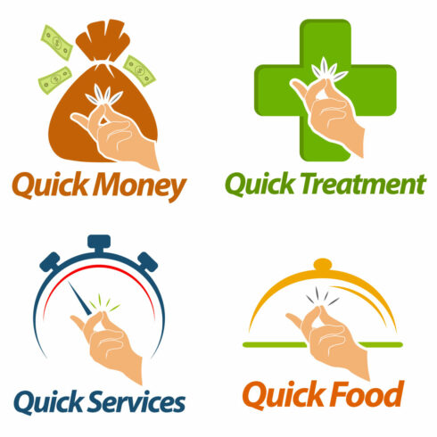 Quick and Easy Services Icons Bundle cover image.