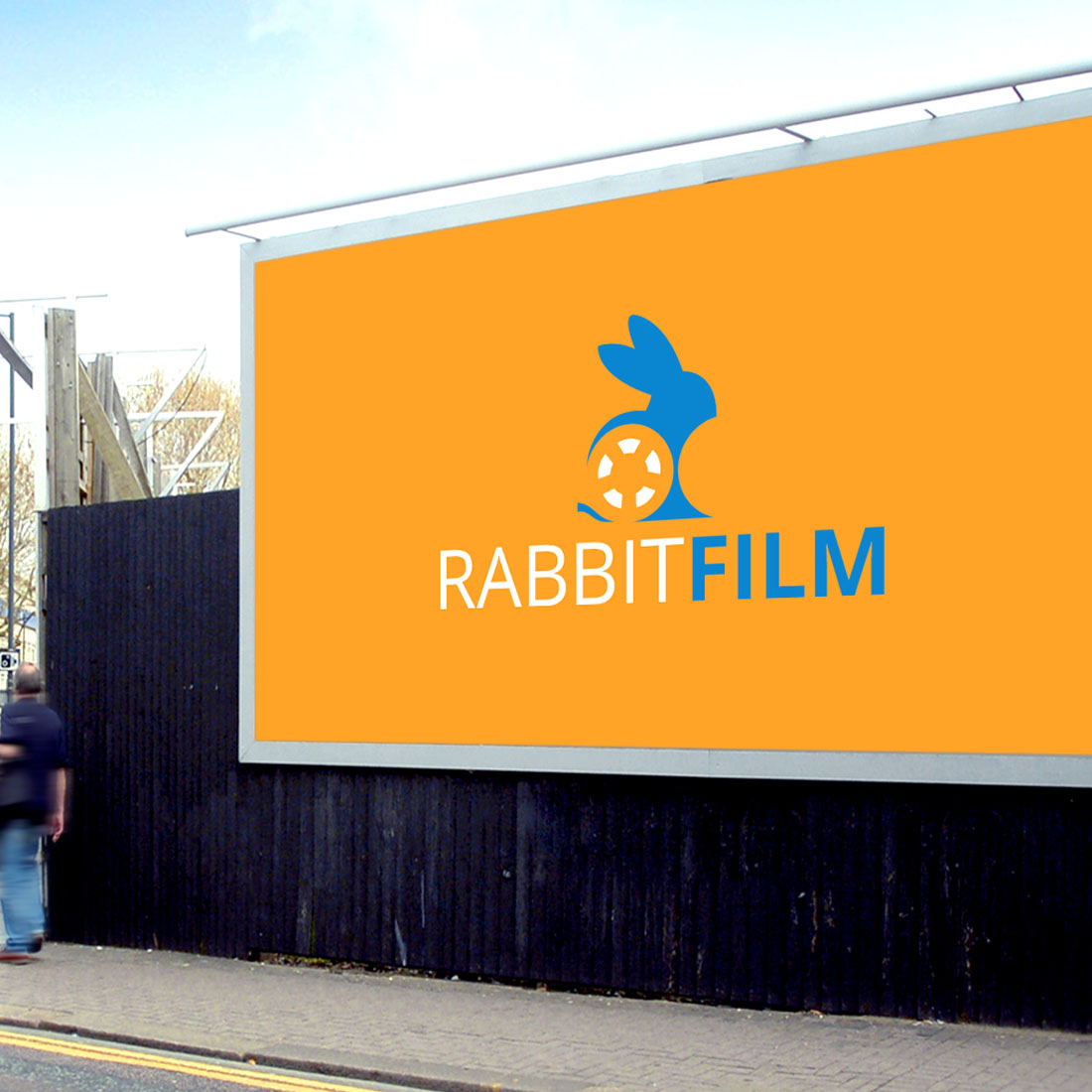 Minimal Rabbit Film Logo Design cover image.