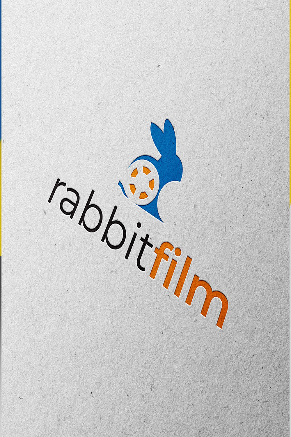 Minimal Rabbit Film Logo Design pinterest image.