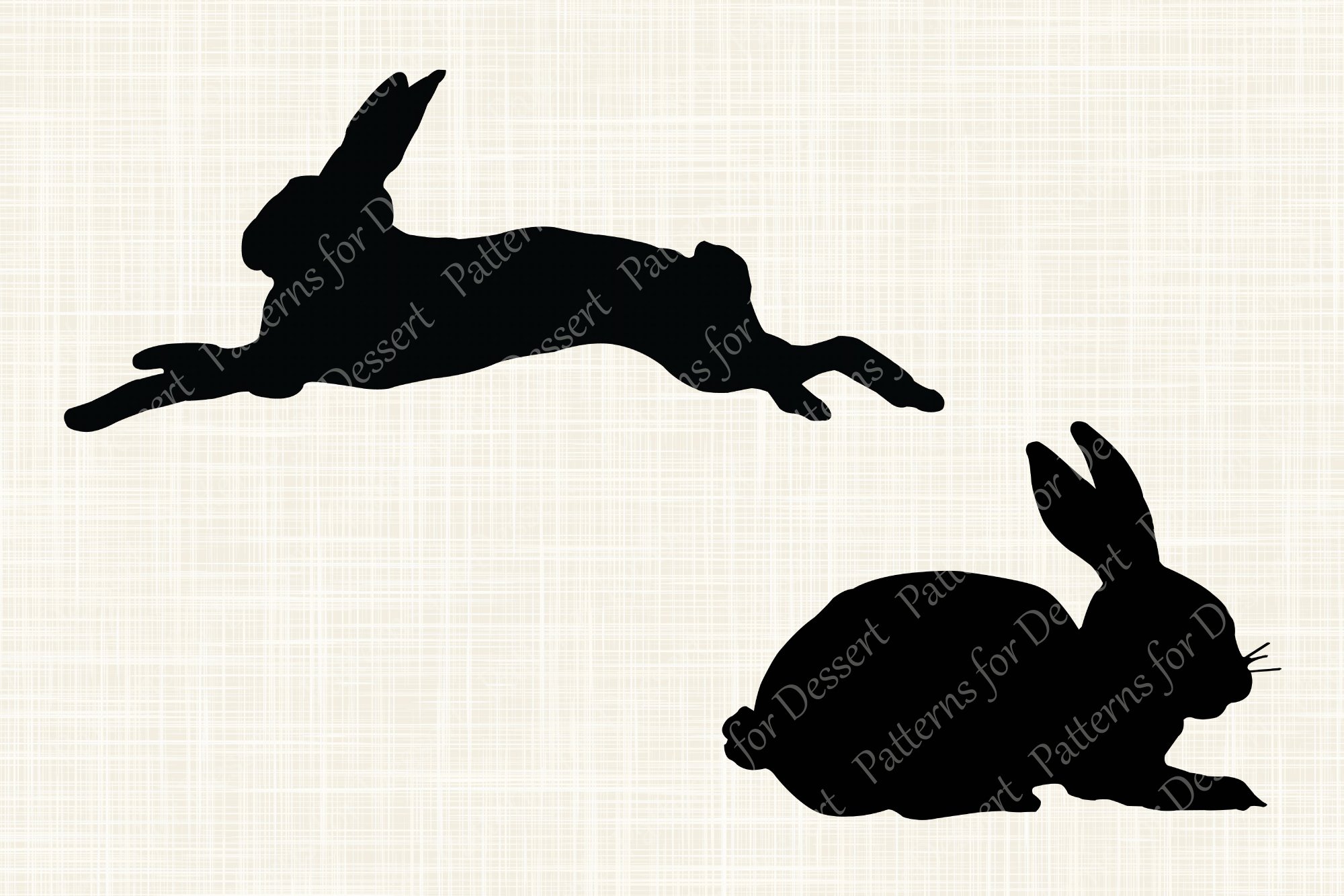 Two black rabbits.