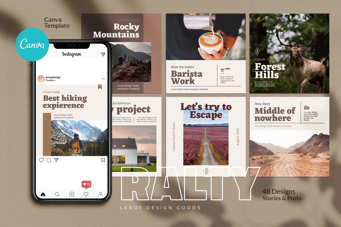 Ralty - Canva Instagram Template.