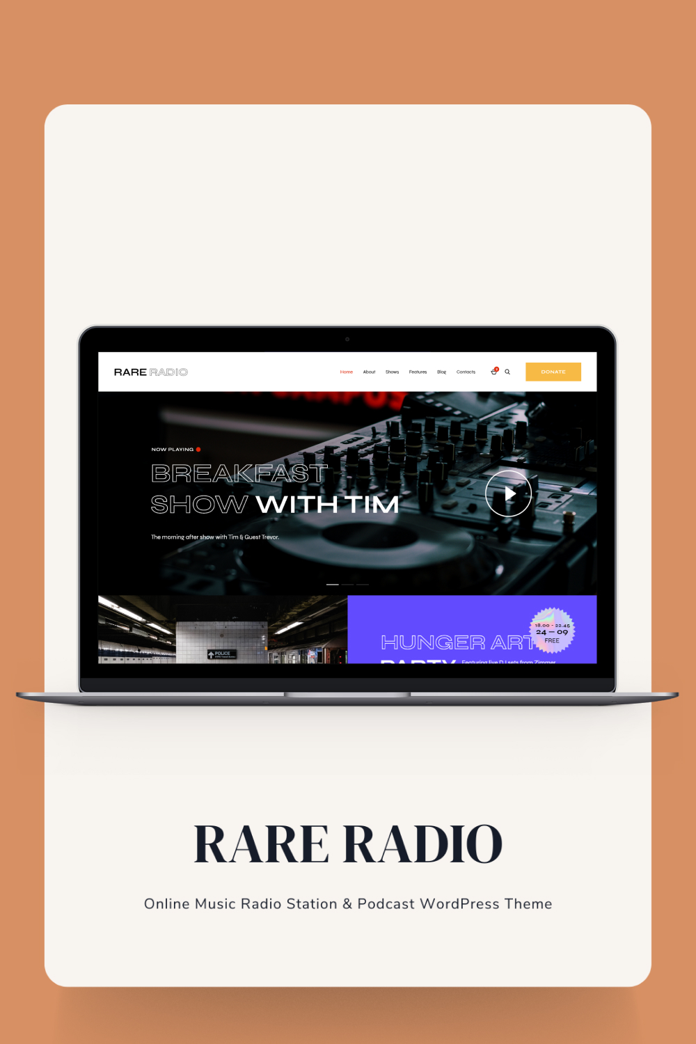 Rare Radio | Online Music Radio Station & Podcast WordPress Theme - Pinterest.