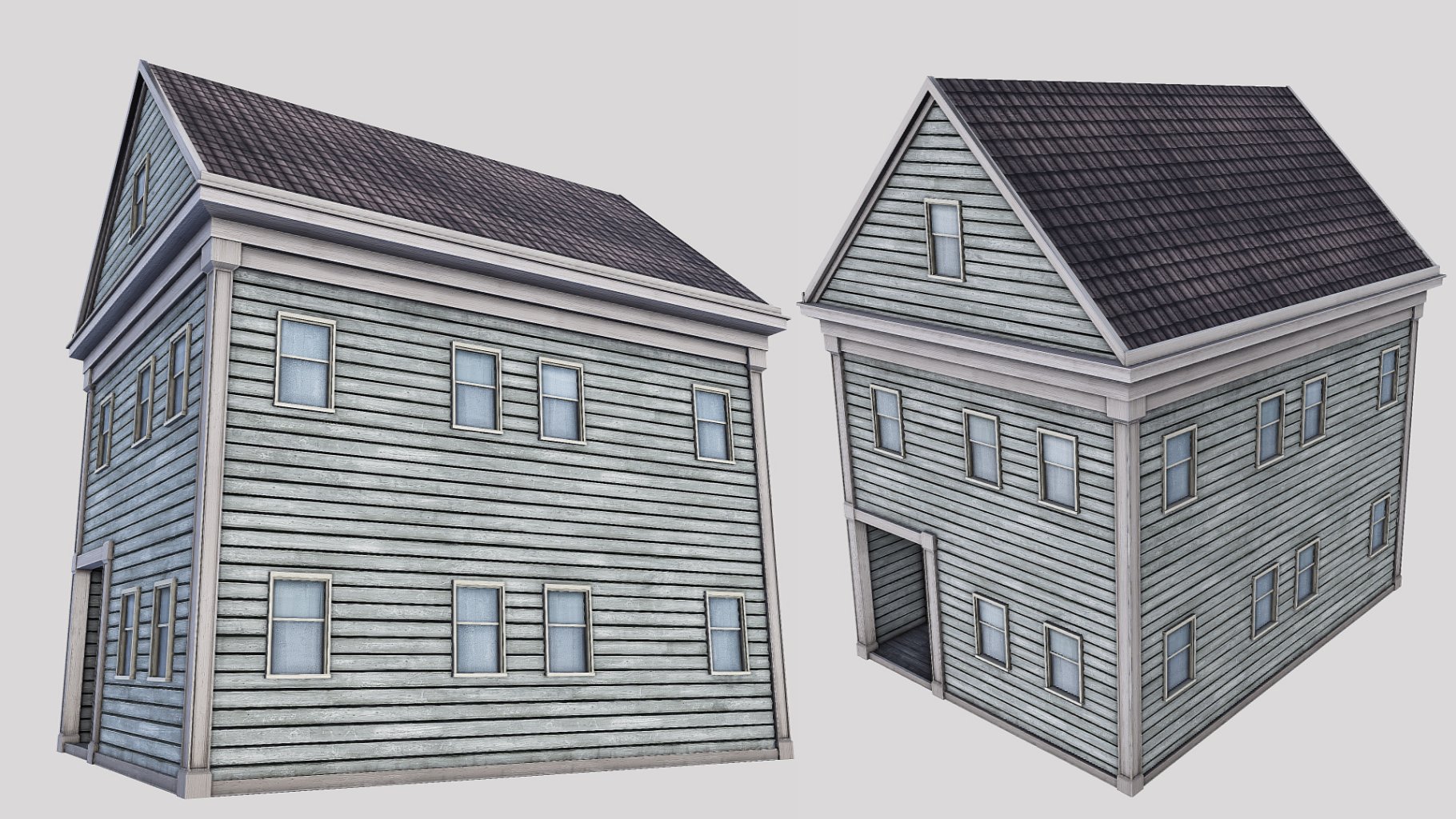 2 mockups of boston house on the left side.