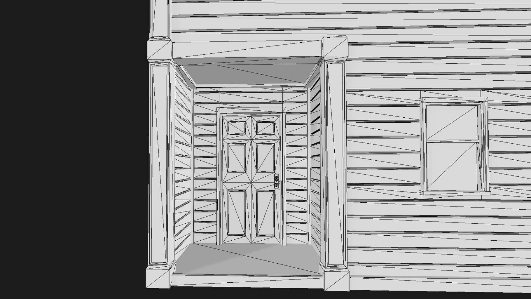 Graphic entrance of boston house close-up mockup.