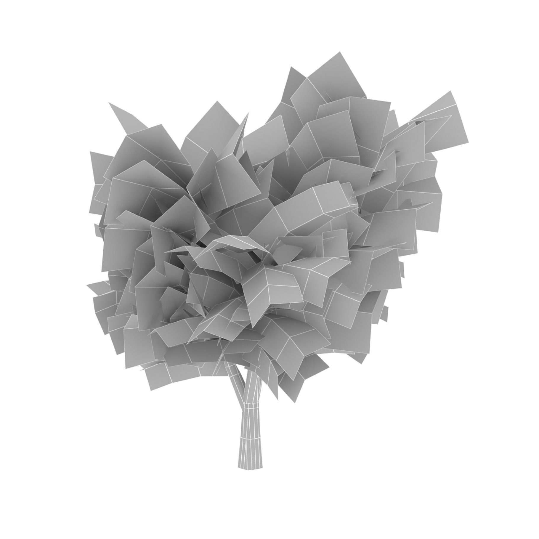 Graphic mockup of walnut tree on a white background.