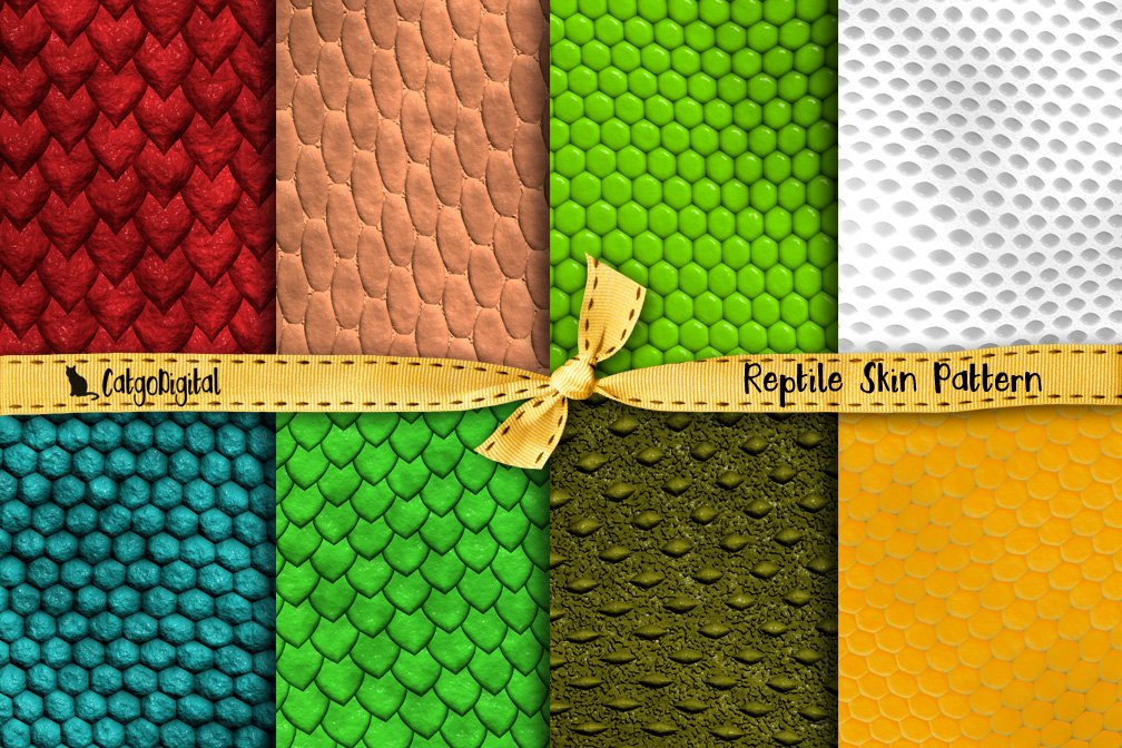 Reptile Skin Pattern Digital Papers 12x12 Inch JPG.