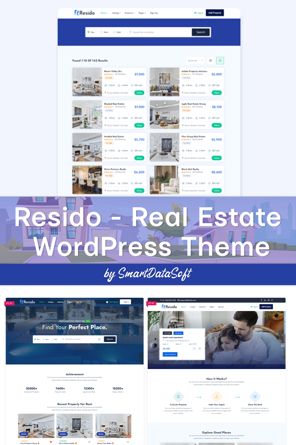 resido real estate wordpress theme pinterest 28