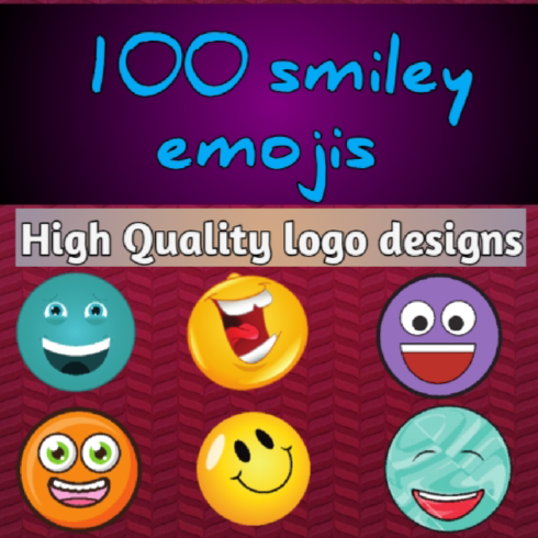 Smiley Emojis Designs Bundle cover image.