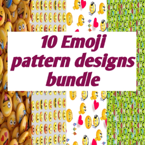 Emoji Pattern Design Bundle cover image.
