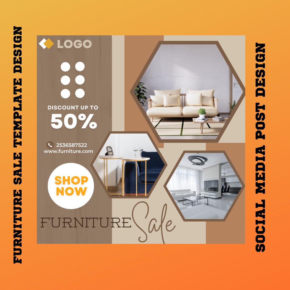 Flyer Furniture Sale Template Design cover image.