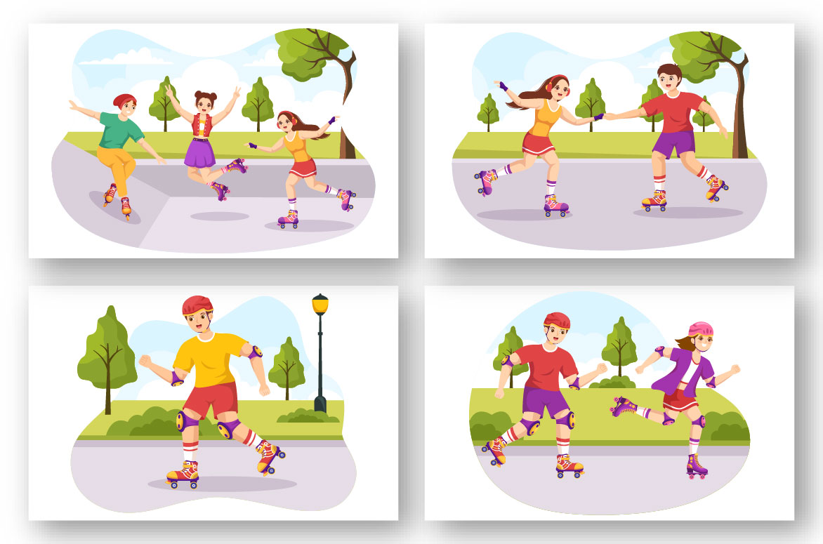 Roller Skates Illustration preview image.