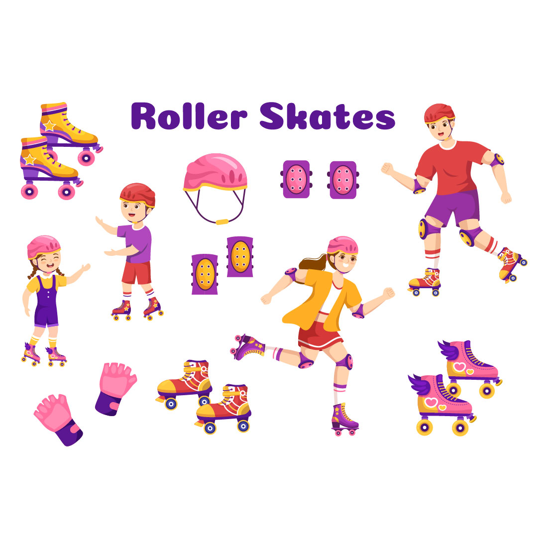 Riding Roller Skates Graphics Design cover image.