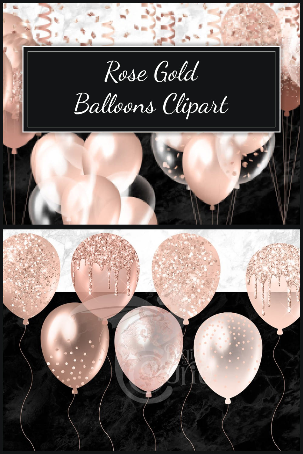 rose gold balloons clipart 02 36