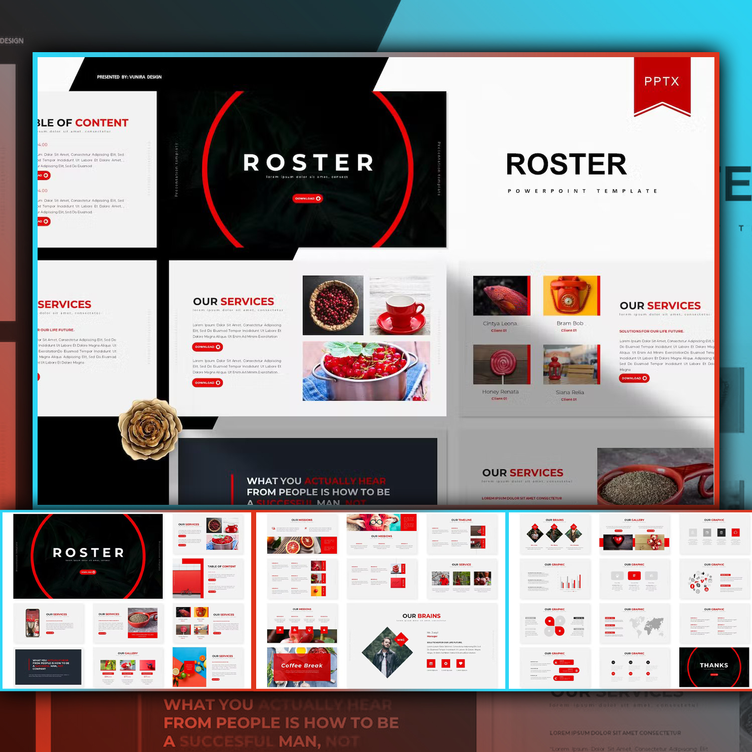 Roster | Powerpoint Template.