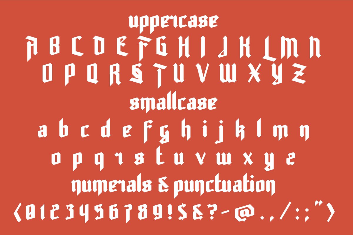 Rot Shield font preview.