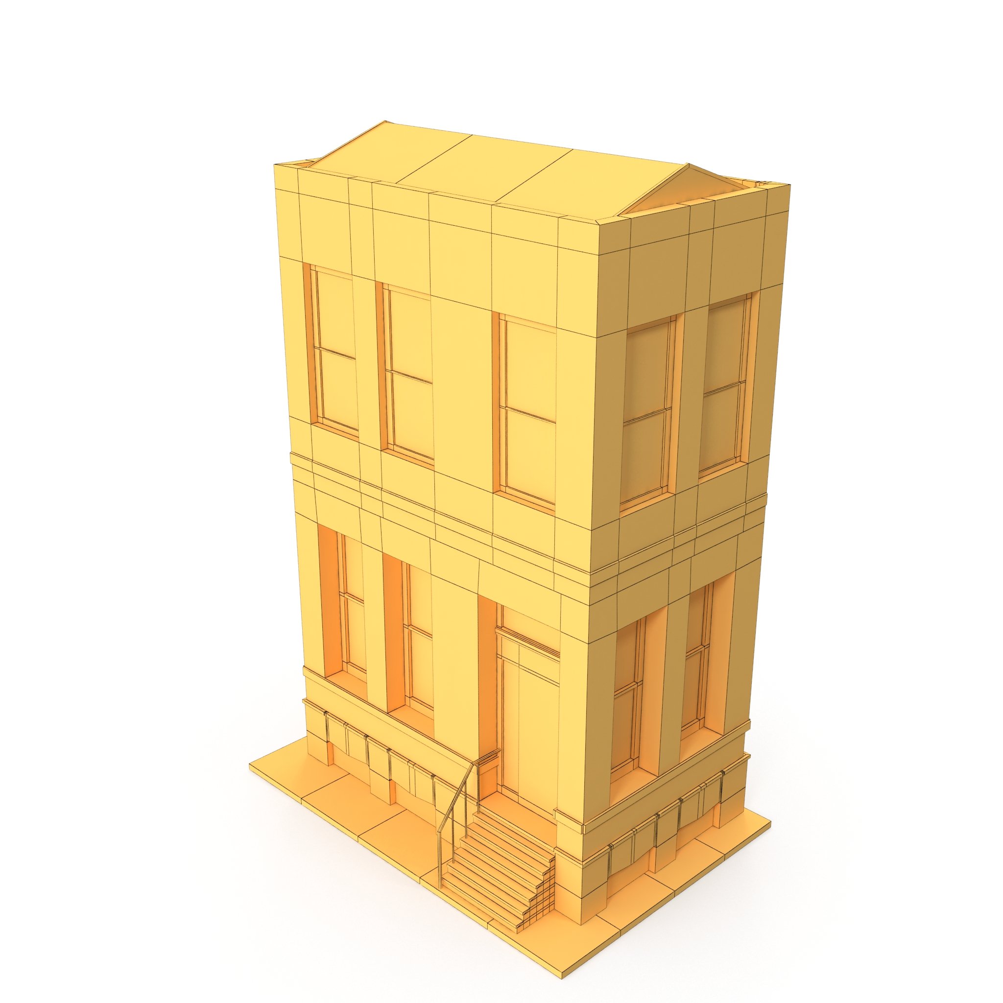 Apartment House #160 Low Poly - creative preview 8.