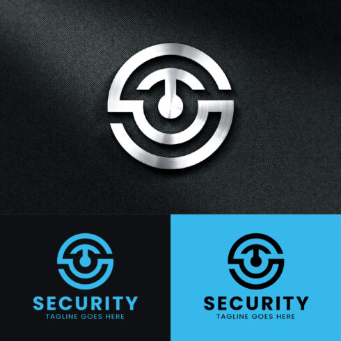 S Letter Monogram Security Logo Design Template presentation.