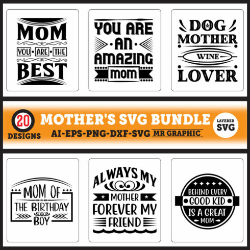 Mother's Day SVG Bundle main cover.