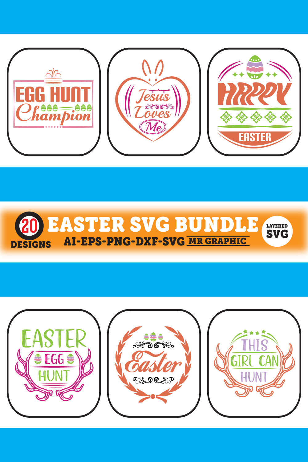 Pack of unique images for prints on the theme of Easter