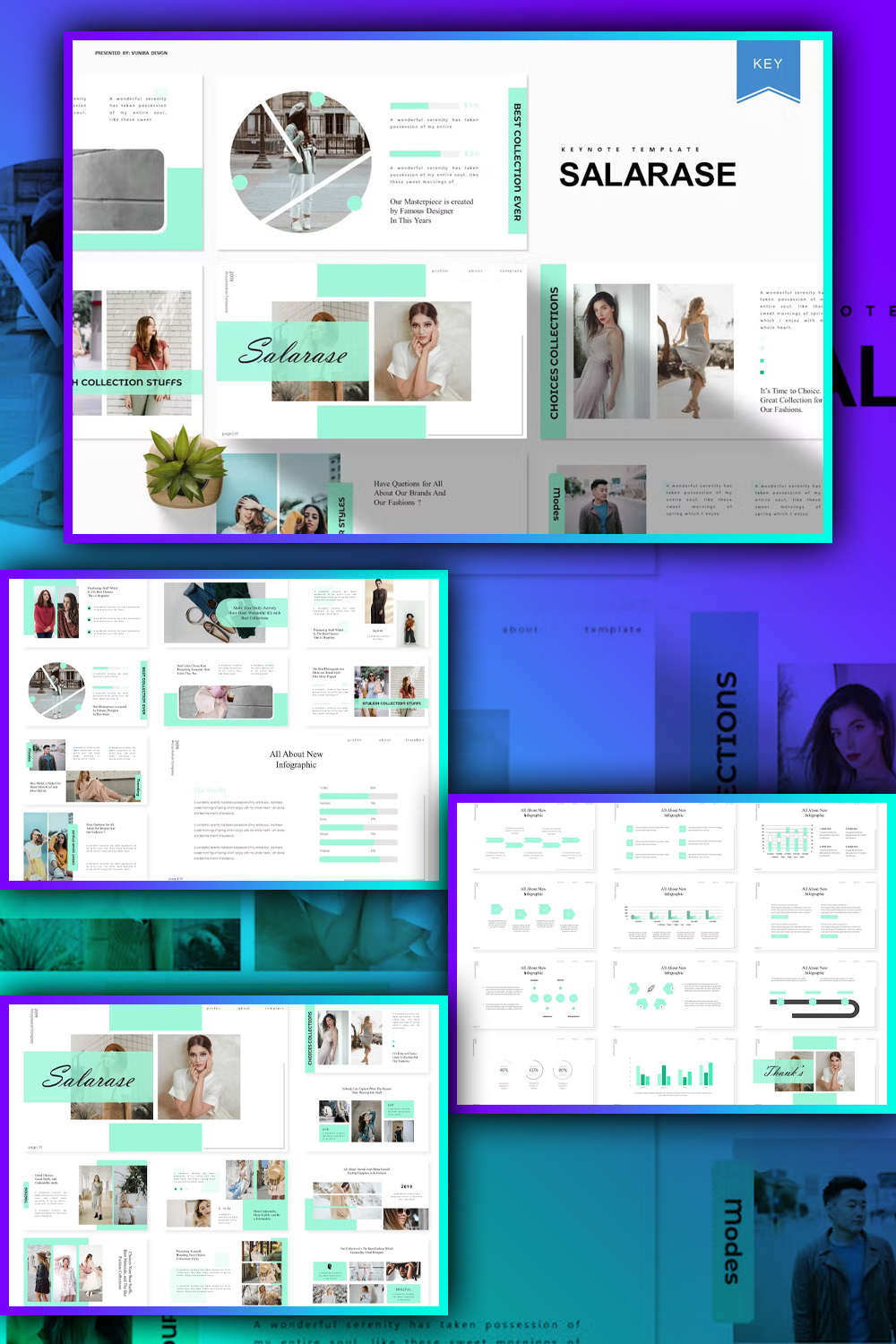 Salarase | Keynote Template - Pinterest.