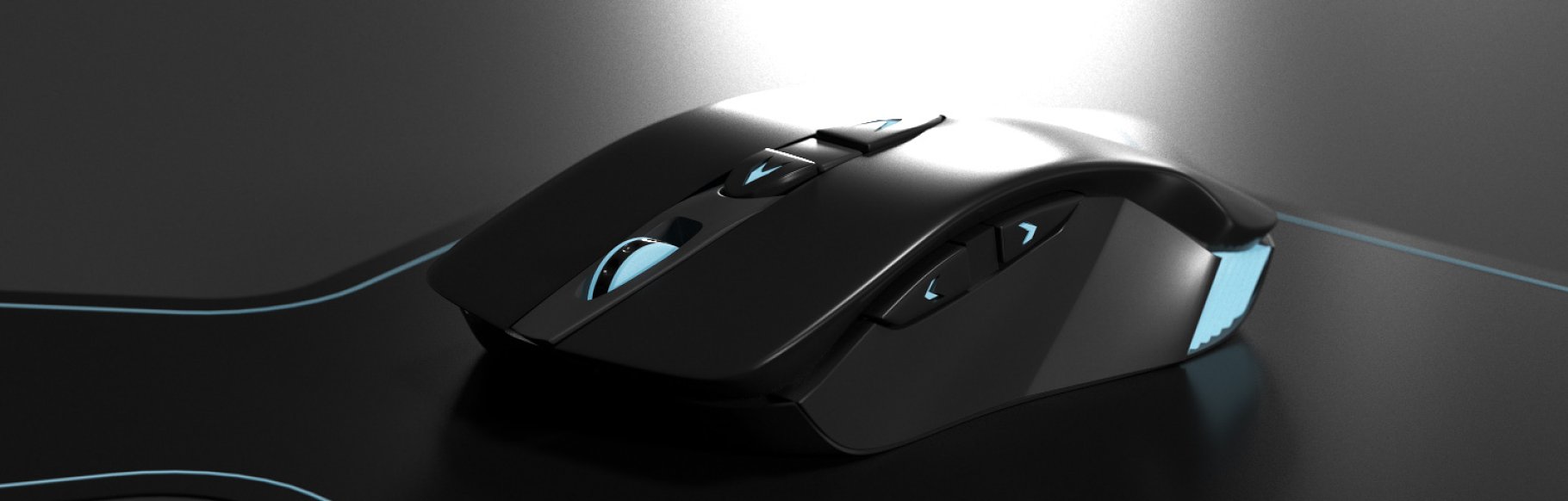 Rendering an elegant 3d model of a gaming mouse