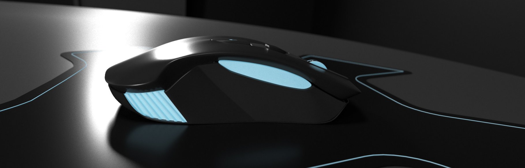 Rendering an exquisite 3d model of a gaming mouse