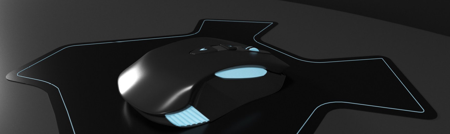 Rendering a gorgeous 3d model of a gaming mouse