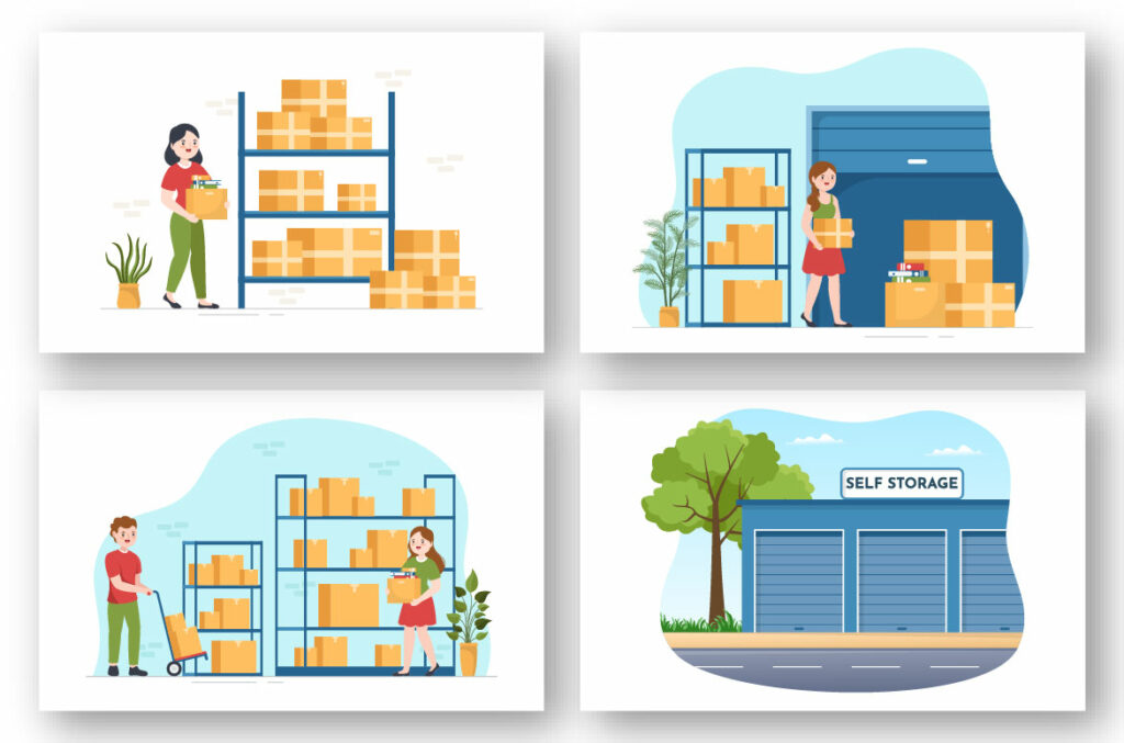 10 Self Storage Design Illustration MasterBundles