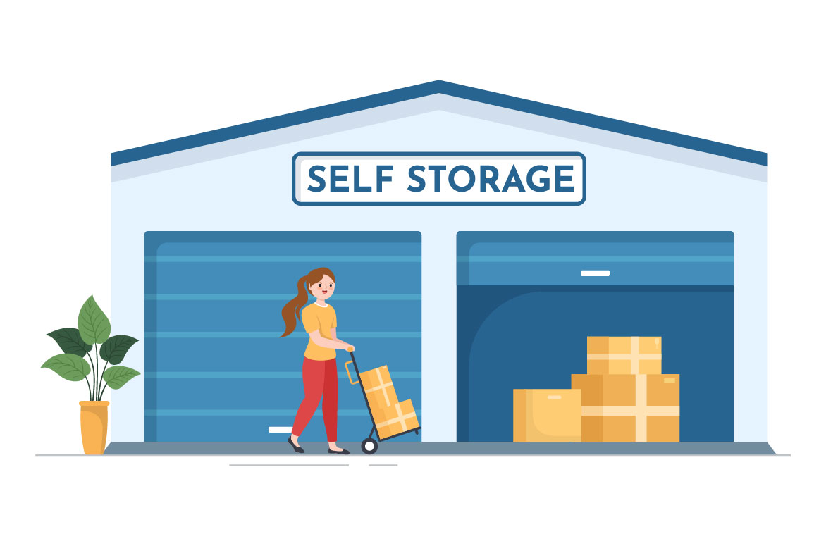 Cartoon Storage Design Graphics Design preview image.