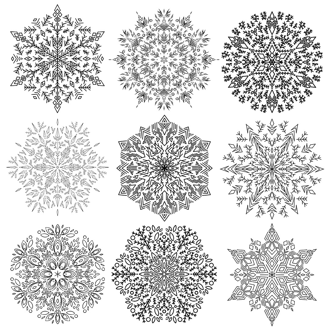 Nice Snowflake Set Design cover image.