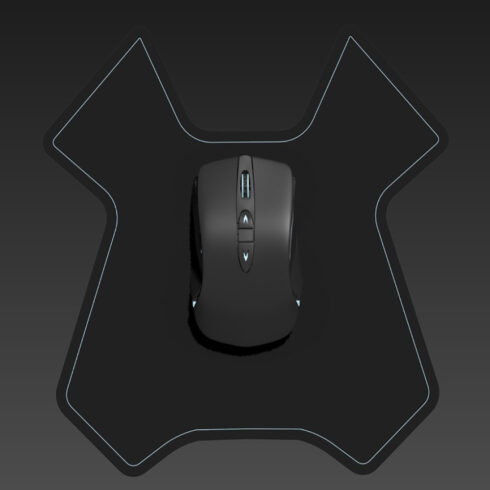 Rendering an elegant 3d model of a gaming mouse