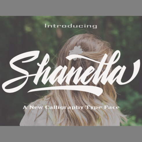 Shanella font main image preview.