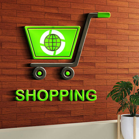 Shopping Cart Logo Design mockup example image.