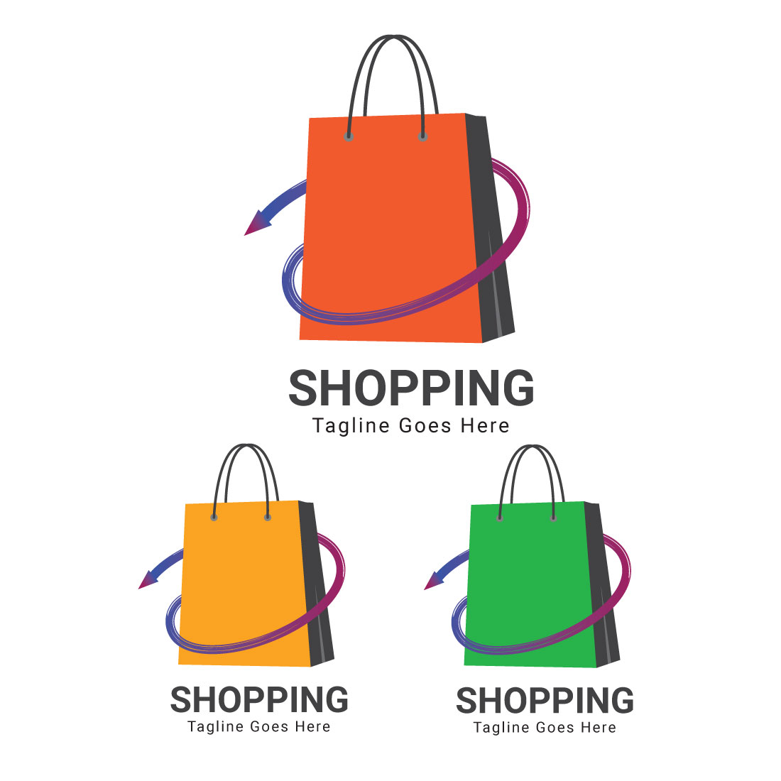 Shopping Logo Template preview.