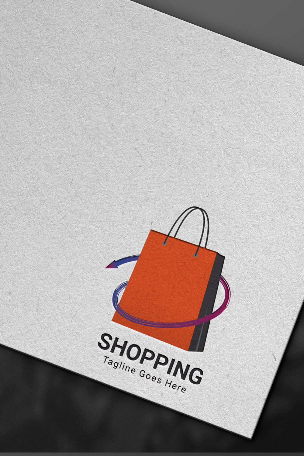 Shopping Logo Template Pinterest image.