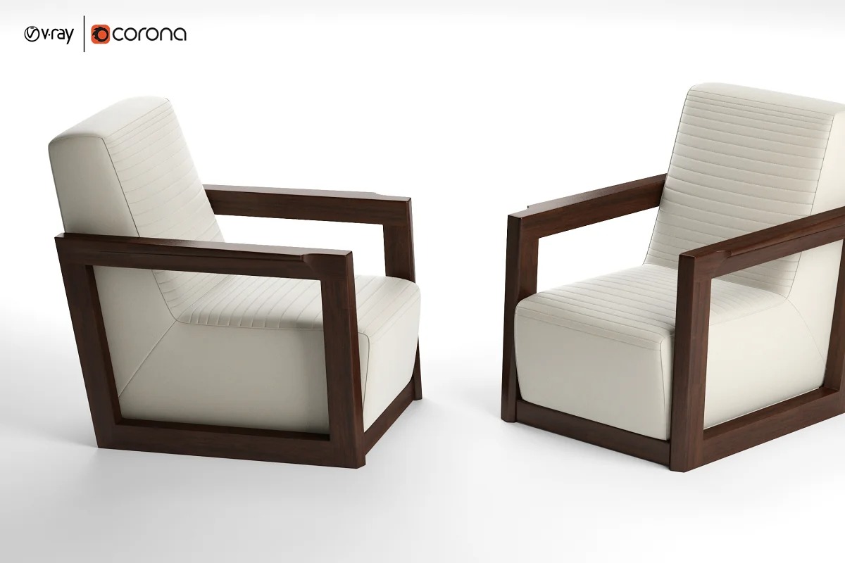 Rendering a gorgeous 3d model of an armchair