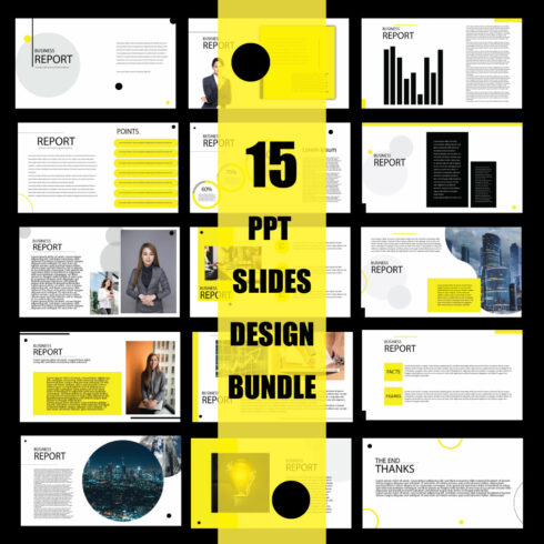 15 Business Slides Design Bundle main cover.