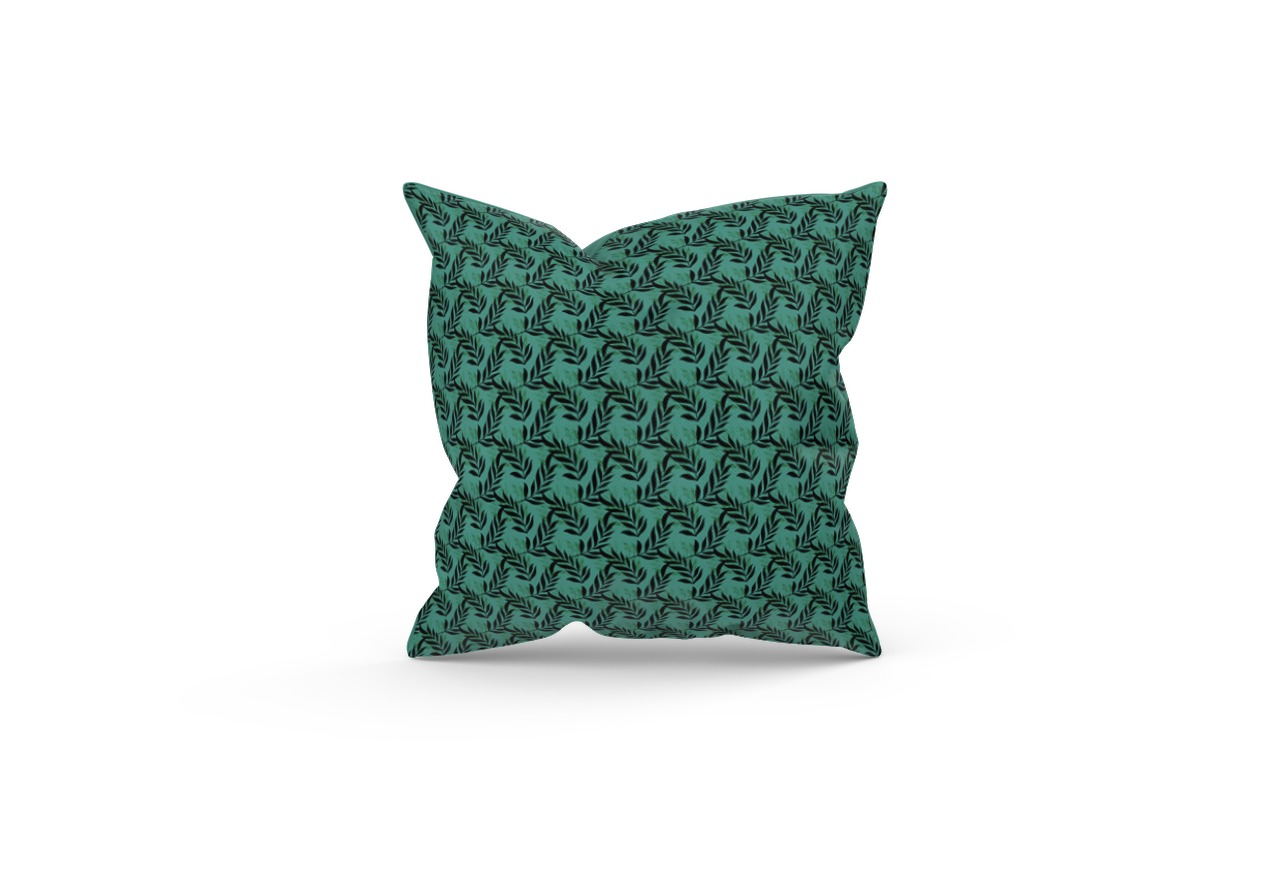 PILLOW WITH LEAVES.