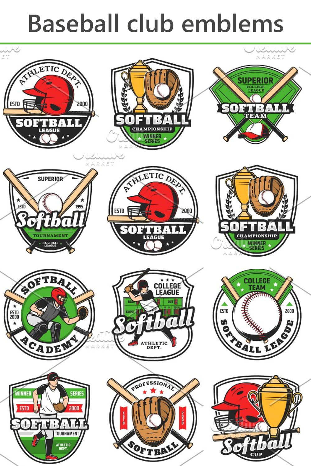 softball baseball club emblems 1000x1500 790