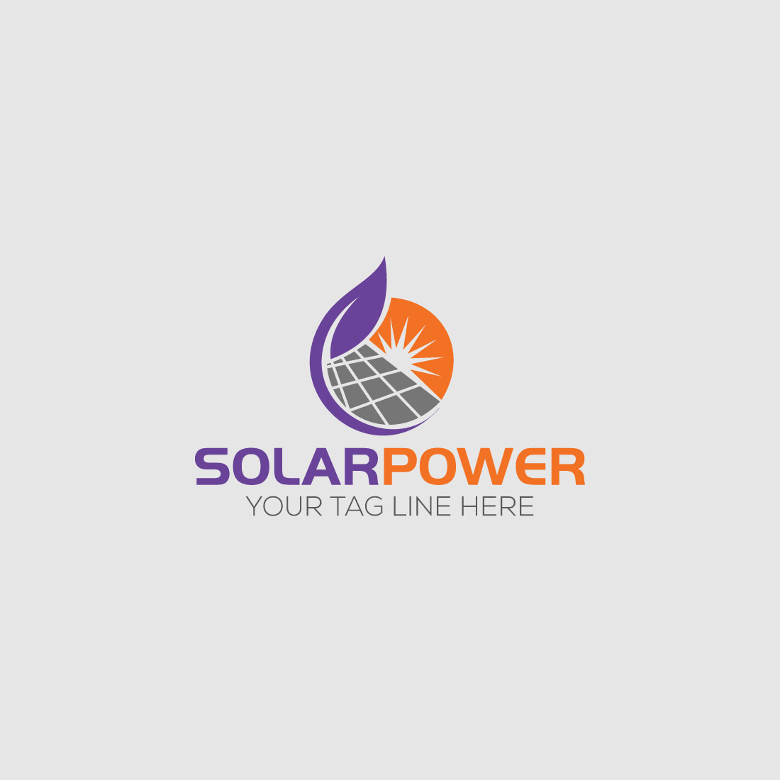 Solar Power Energy Logo Template cover image.
