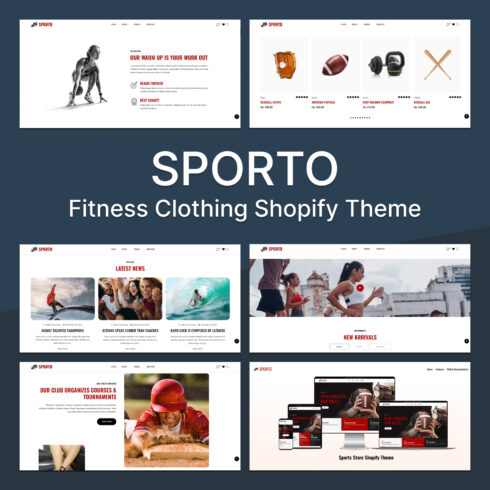 Sporto - Fitness Clothing Shopify Theme.